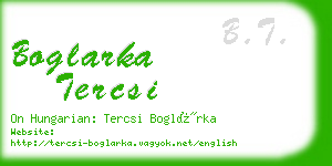 boglarka tercsi business card